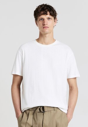 LAVORZIONE ETNICA - T-shirt basic - bianco lana