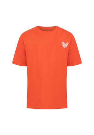 Smilodox PAYTON OVERSIZE - Print T-shirt - koralle