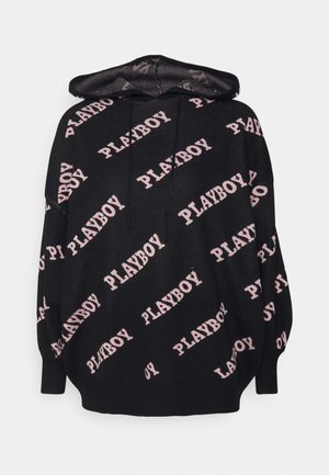 PLAYBOY INTARSIA HOODIE - Sweatshirt - black