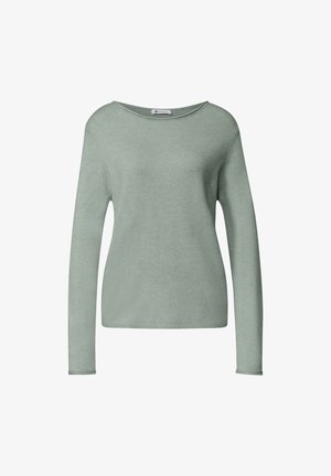 Street One, PULLOVER MIT BOAT NECK UND ROLLKANTEN - Pullover - eucalyptus green mel
