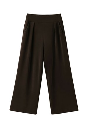 Stradivarius, SOFT-TOUCH WIDE-LEG TROUSERS WITH DARTS - Pantalon classique - brown