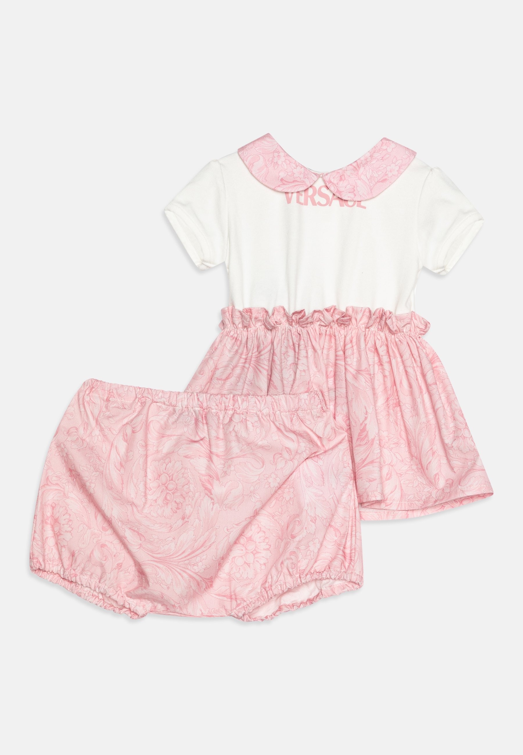 Versace BABY DRESS BAROCCO KIDS LOGO PRINT Vestito di maglina
