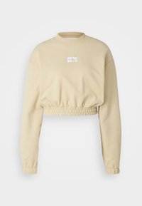LABEL CREW NECK - Sweatshirt - pale khaki