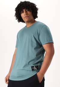 Calvin Klein Jeans Plus BADGE TURN UP - Jednoduché tričko - north atlantic