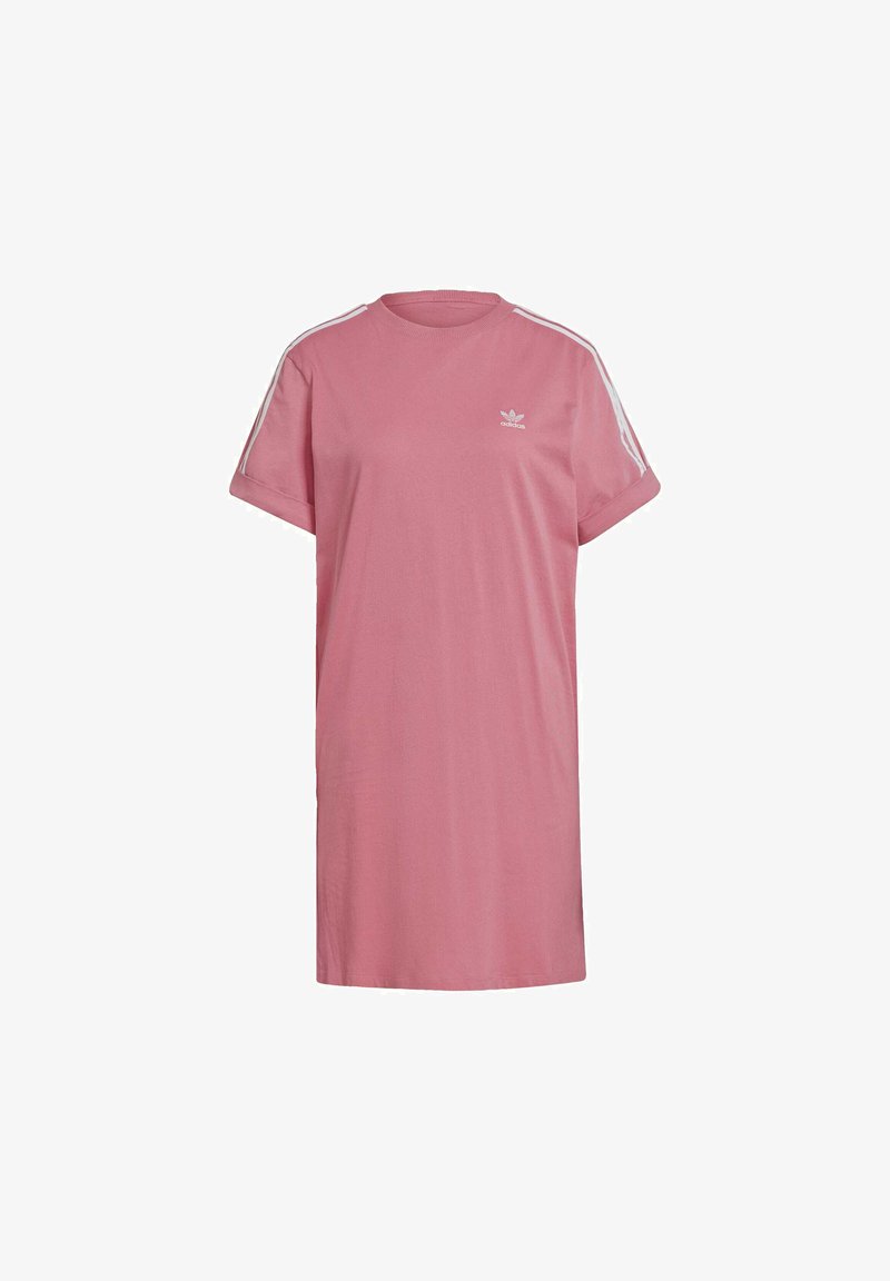 pink adidas t shirt dress adidas Originals adicolor t-shirt dress in pink