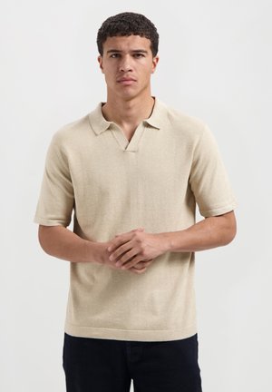 Polo shirt - sand melange