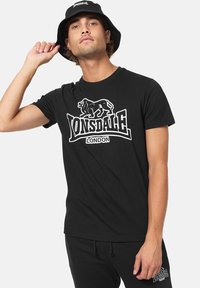 Lonsdale ALLANFEARN - Marškinėliai su spaudiniu - black white