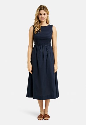 GESMOKTES MIDI - Freizeitkleid - night blue