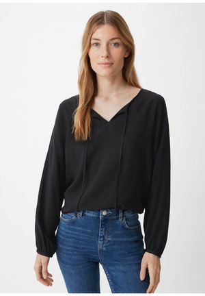 comma casual identity Bluse - schwarz