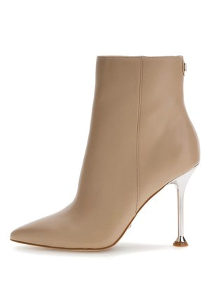 Højhælede støvletter - beige