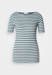 SHORT SLEEVE BOAT NECK STRIPED - Camiseta estampada - summer pine
