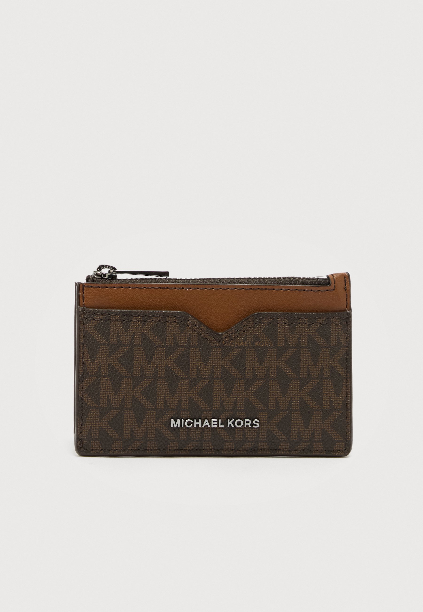 Michael Kors NOTCHED ZIP WALLET - Portofel - brown/maro - Zalando.ro