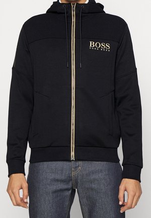 Felpa con zip - black