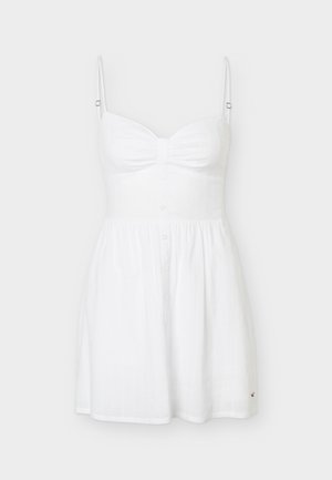 Hollister Co., BARE BUTTON THROUGH MINI - Hverdagskjole - white