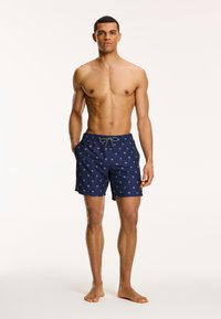 Shiwi REGULAR FIT PALM - Plavecké šortky - dark navy