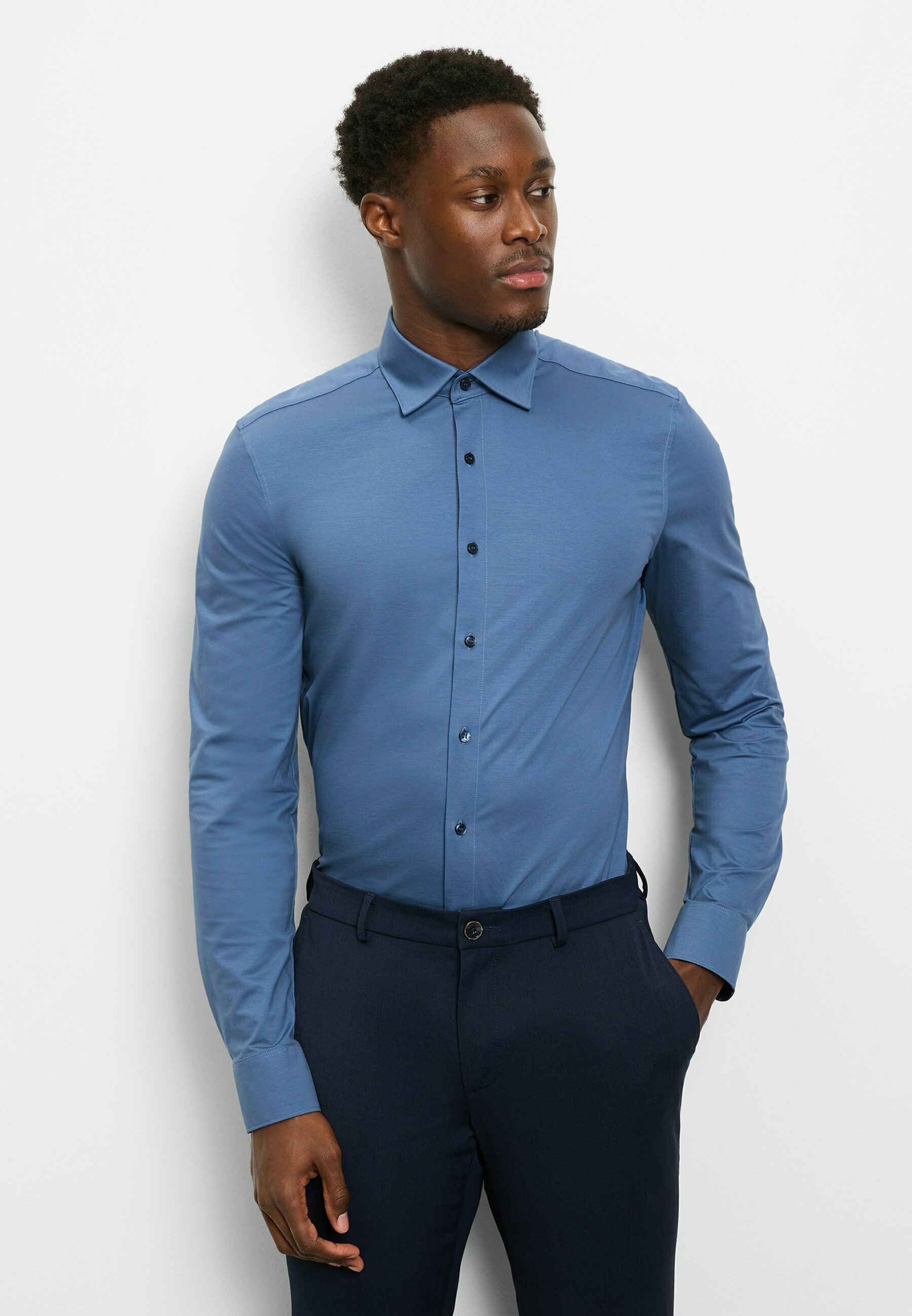 Camicia Elegante Casual Ufficio Olymp Luxor, Camicia A Maniche Lunghe In Cotone Dal Taglio Moderno Beige Camicia Cotone Colletto New Kent