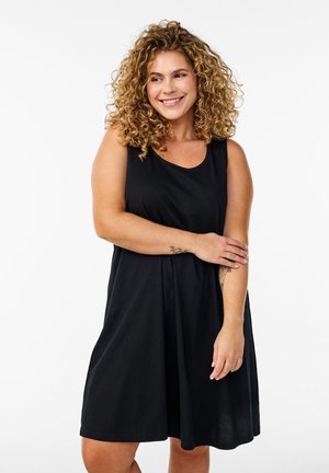 Jersey dress - black solid