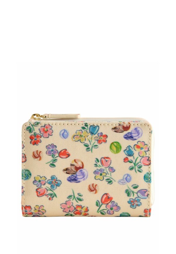 SLIM POCKET - Geldbörse - ecru marble ditsy