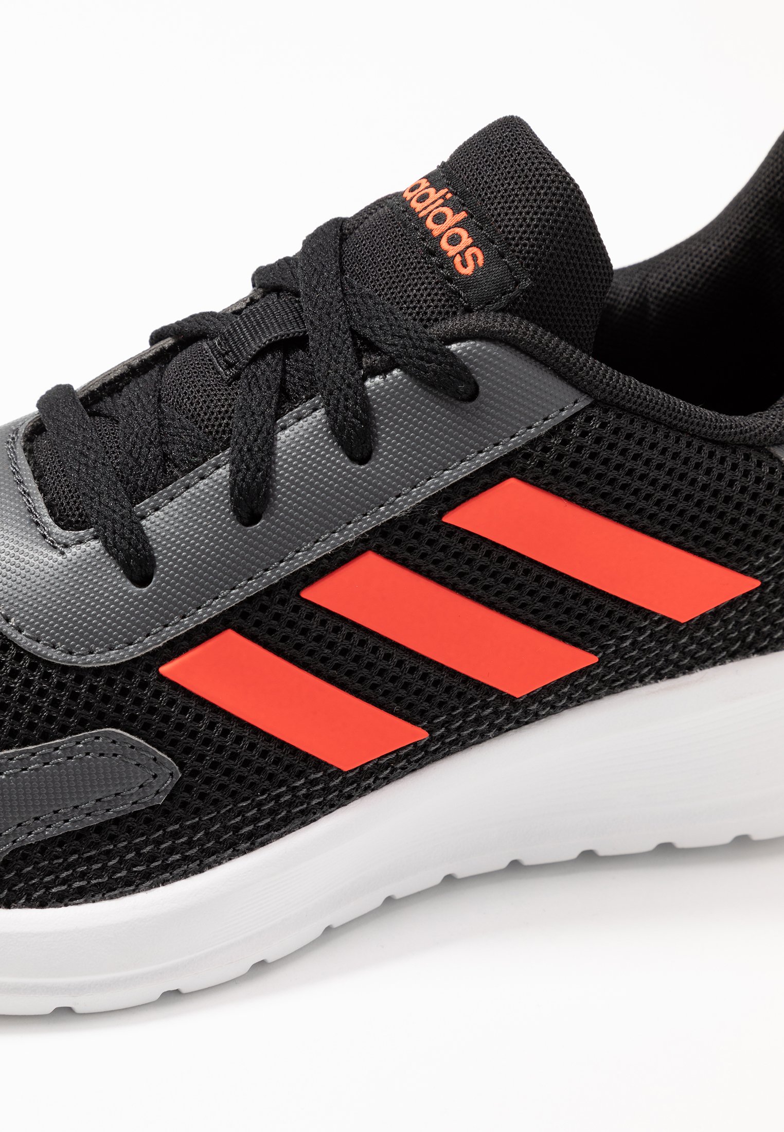 adidas Performance TENSAUR RUN UNISEX - Laufschuh Neutral - core  black/solar red/grey six/schwarz - Zalando.de