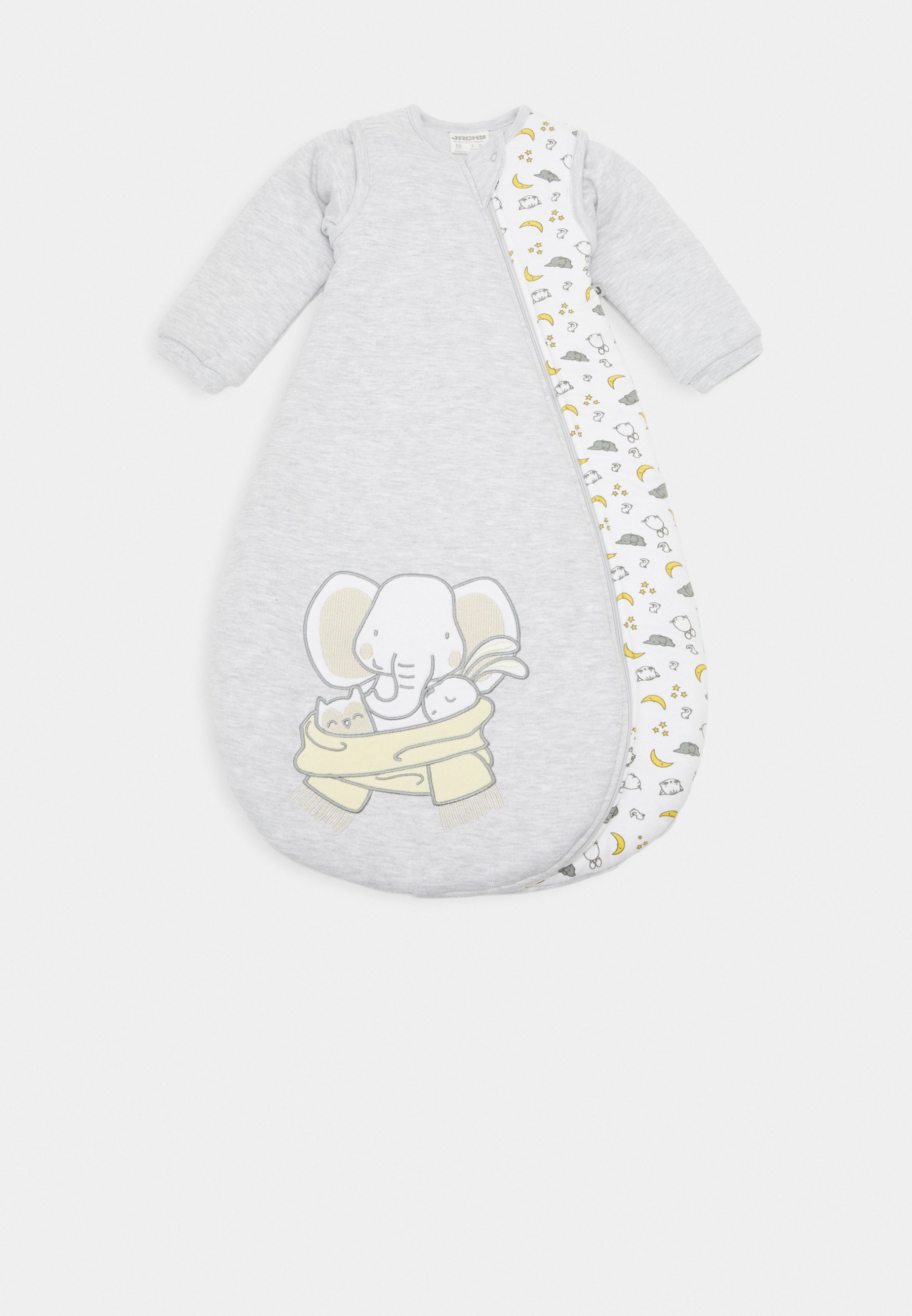 Jacky Baby SCHLAFSACK 120 GR. WATTIERT ABNEHMBARE RMEL NOS ELEPHANT, 2,5  TOG - Nachtwsche Schlafsack - grau mlange/grau - Zalando.at