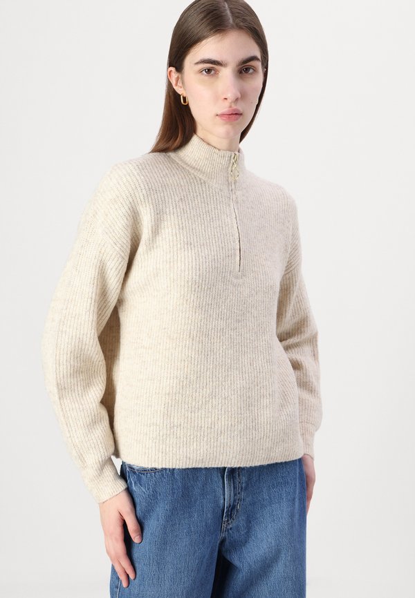 TOKYO SOLID ZIP  - Jumper - pumice stone4