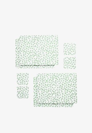 Next, SET OF 4 SPOT CORK BACK PLACEMATS AND COASTERS UNISEX - Bordskåner - sage green