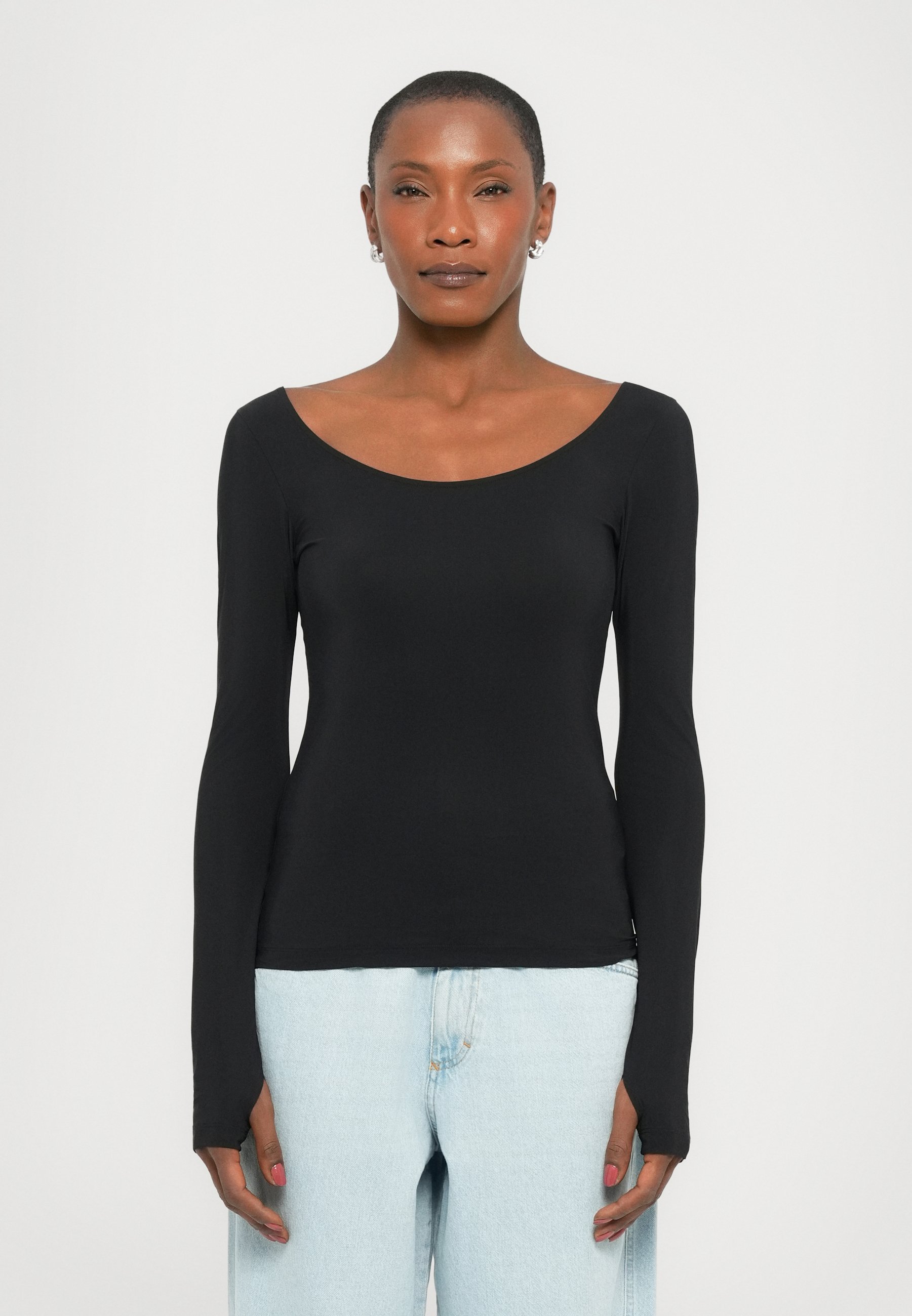 Filippa K BALLET - Long sleeved top - black - Zalando.co.uk