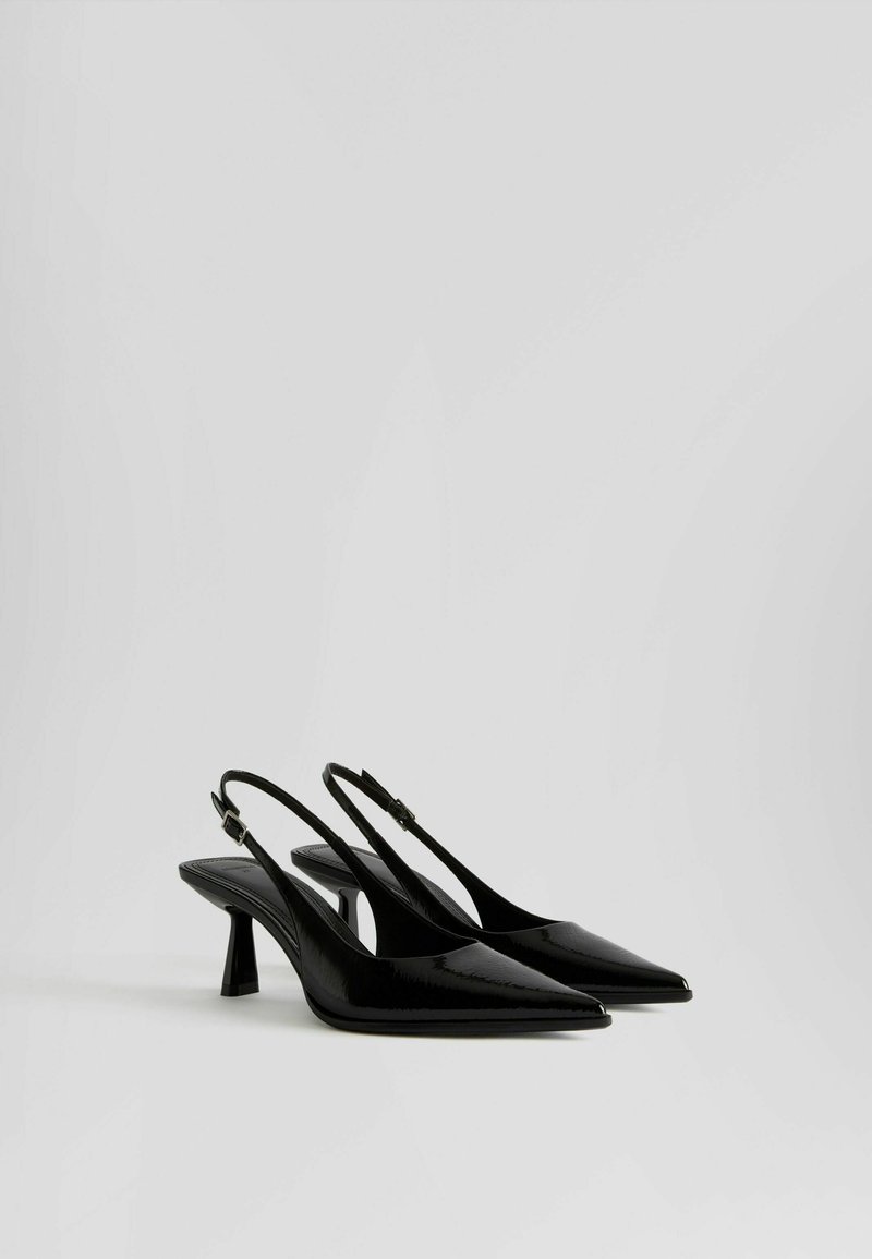 Escarpins Noirs Talons Aiguilles Berska Pointure 38 - Velours/daim, Occasion Impeccable