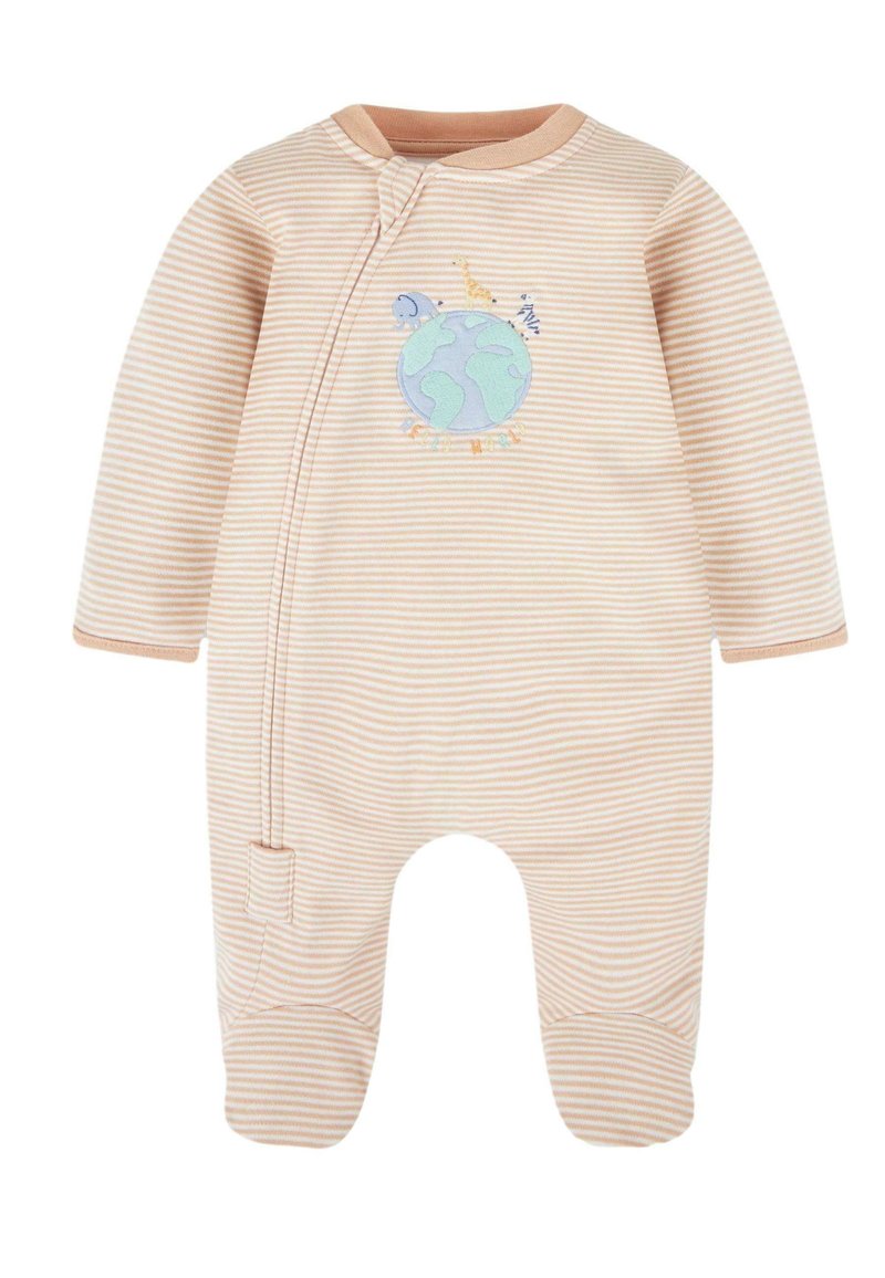 JoJo Maman Bébé HELLO WORLD EMBROIDERED Natdragt natural/beige
