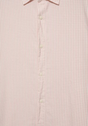 PULL&BEAR, SHORT SLEEVE CHECK - SHIRT - Overhemd - pink
