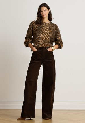 Lauren Ralph Lauren, CORDUROY HIGH-RISE SUPER WIDE-LEG PANT - Pantalones - circuit brown