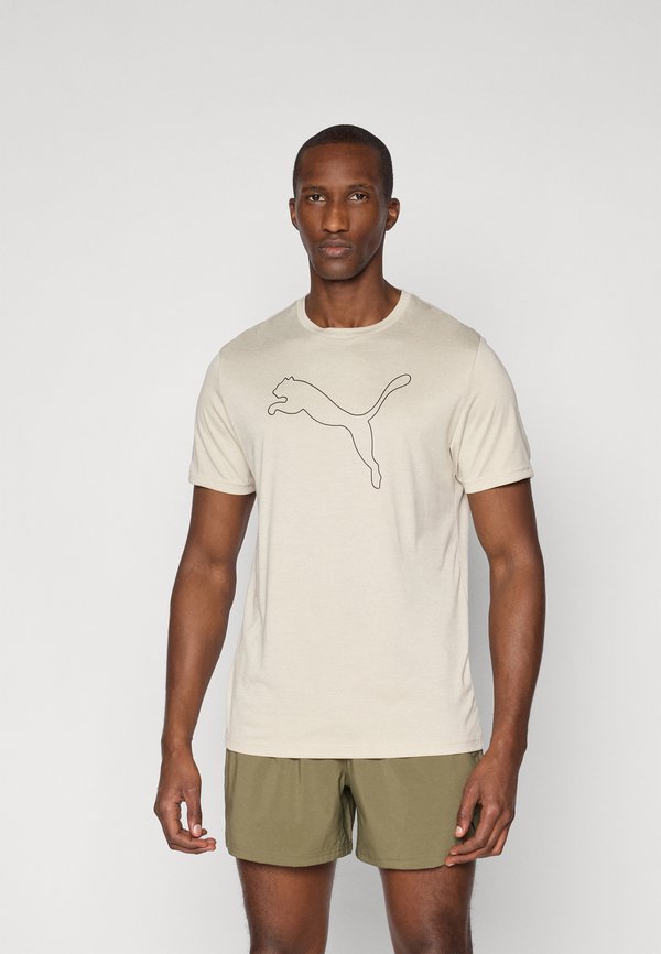TAD ESSENTIAL HEATHER CAT CF LARGE  - Sports T-shirt - desert dust heather