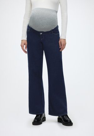 OLMSNOW HW WIDE DNM JEANS PIM NOOS - Wide leg - dark blue denim detail:rinse