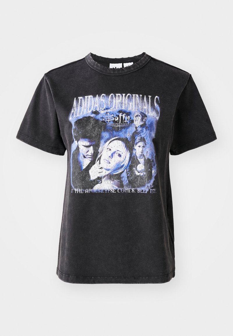 adidas Originals T-shirt print zwart adidas Originals T-shirt print zwart