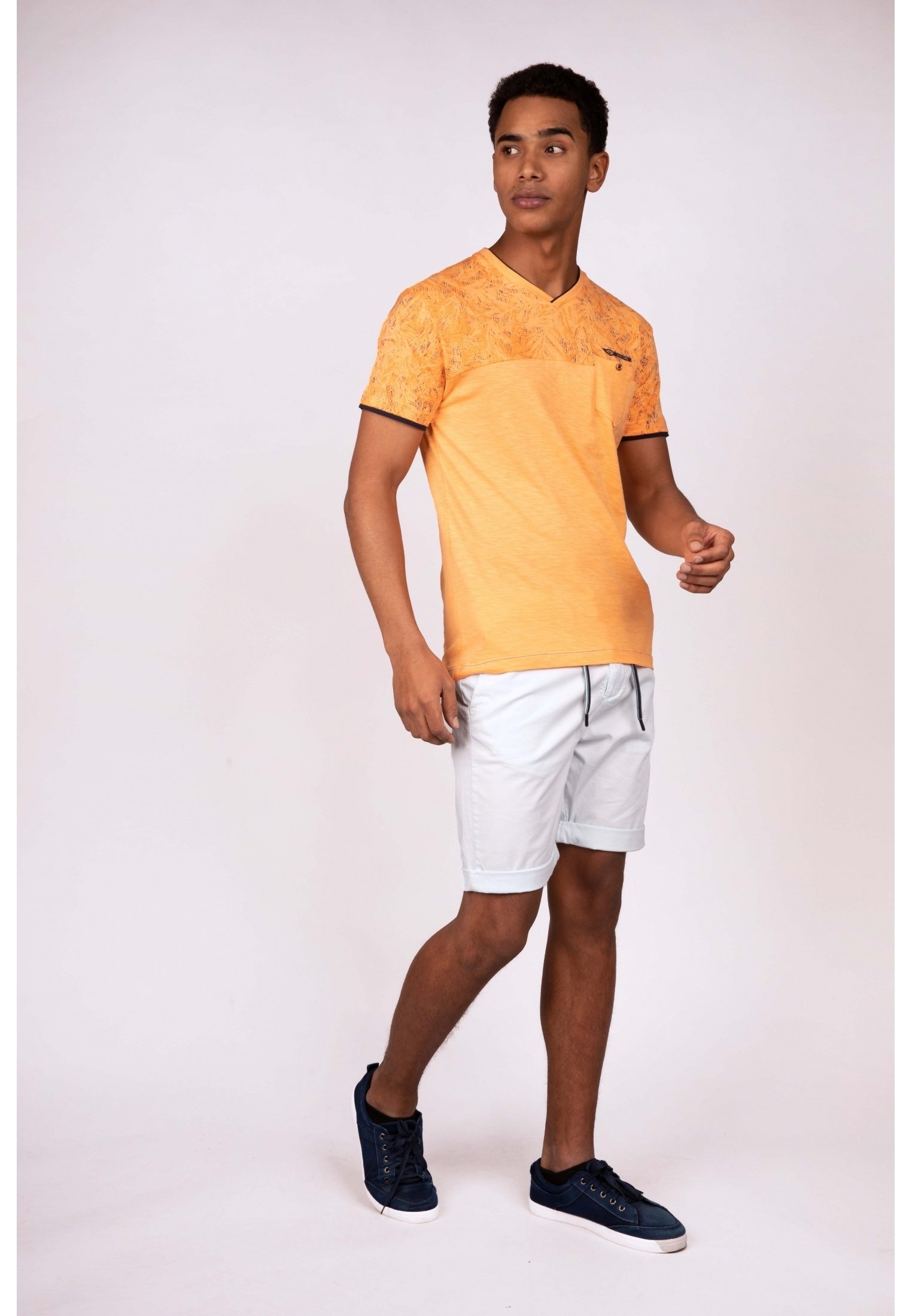 Gabbiano Print T-shirt - bright mango 