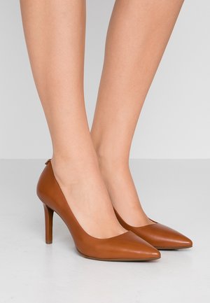 Højhælede pumps - cognac