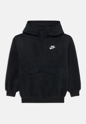 CLUB LOOSE HOODY UNISEX - Kapuutsiga pusa - black/white