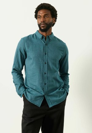 FatFace, LONG SLEEVE BRUSHED SHIRT - Hemd - dark teal blue