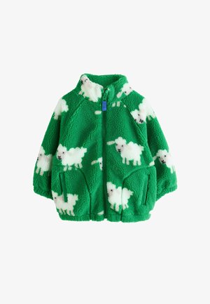 Next, REGULAR FIT - ALL OVER PRINT FLEECE - Fleecejacke - green sheep