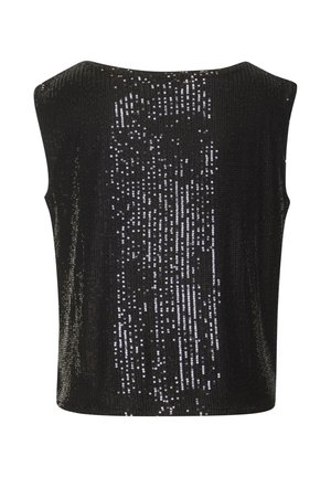 LASCANA, LASCANA PAILLETTENSHIRT - Blouse - schwarz