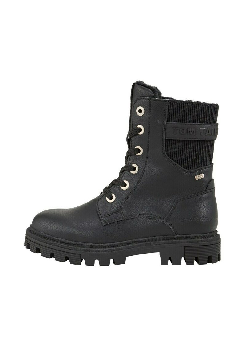 TOM TAILOR Stivaletti stringati - black