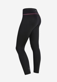 Freddy 7/8  - Leggings - black  rosa fucsia