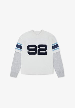 Abercrombie & Fitch FOOTBALL HANGDOWN TEE - T-shirt à manches longues - jet stream