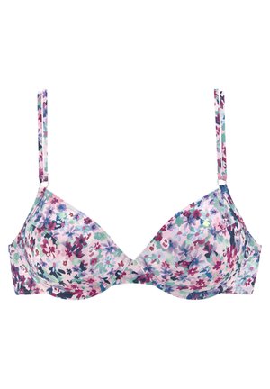Bikini-Top - lila bedruckt