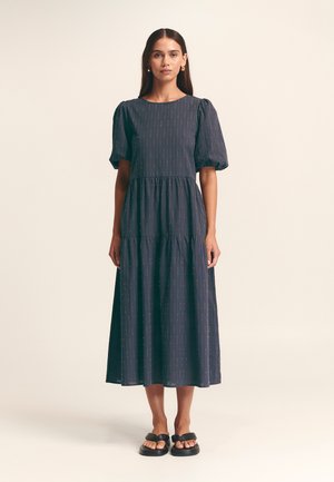 SITIA MIDI - Day dress - navy stripe