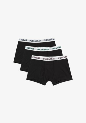 PULL&BEAR, LOGO - 3-PACK OF BOXERS - Trunks - black