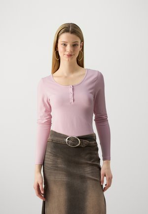 ONLLIVE LOVE PLACKET - Långärmad tröja - bleached mauve