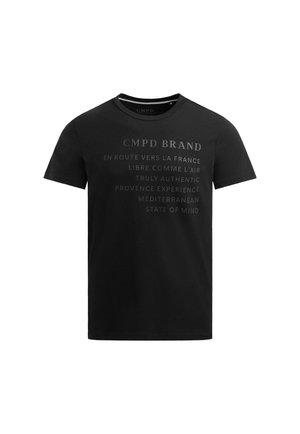 Camp David, CAMP DAVID T-SHIRT MIT RUBBER WORDING PRINT - T-Shirt print - black