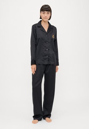 NOTCH COLLAR PAJAMA - Yöasusetti - black