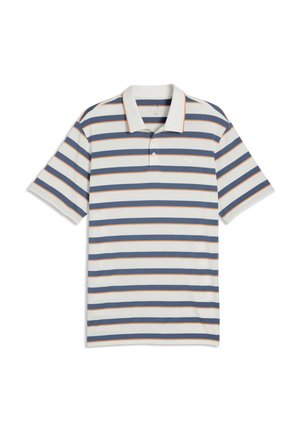 CLOUDSPUN STRIPE - Polo - warm white/dark indigo